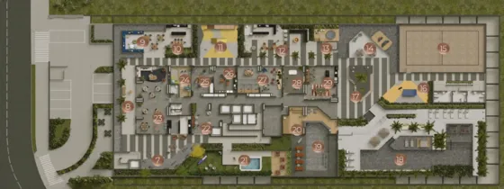 Implantação do Térreo - Liv Stay Residence